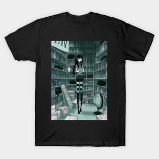 Black cat bookstore T-Shirt